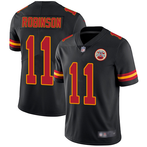 Youth Kansas City Chiefs #11 Robinson Demarcus Limited Black Rush Vapor Untouchable Football Nike NFL Jersey